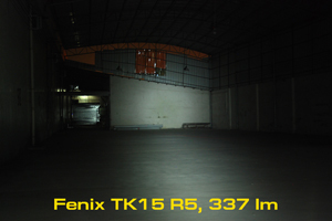 Beamshot of Fenix TK15 R5